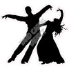 Silhouette - Ballroom Dancers - Style D - Yard Card