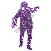 Silhouette - Zombie - Chunky Glitter Purple - Style F - Yard Card