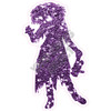 Silhouette - Zombie - Chunky Glitter Purple - Style E - Yard Card