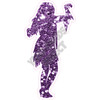Silhouette - Zombie - Chunky Glitter Purple - Style C - Yard Card