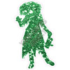 Silhouette - Zombie - Chunky Glitter Medium Green - Style E - Yard Card