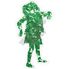 Silhouette - Zombie - Chunky Glitter Medium Green - Style J - Yard Card