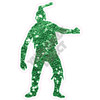 Silhouette - Zombie - Chunky Glitter Medium Green - Style D - Yard Card