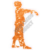 Silhouette - Zombie - Chunky Glitter Orange - Style H - Yard Card