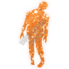 Silhouette - Zombie - Chunky Glitter Orange - Style B - Yard Card