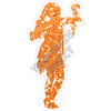 Silhouette - Zombie - Chunky Glitter Orange - Style C - Yard Card