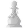White Chess Piece - Style A - Yard Card