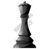 Black Chess Piece - Style C - Yard Card