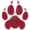 Cat Paw - Solid Burgundy - Style A - Yard Card