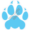 Cat Paw - Solid Light Blue - Style A - Yard Card