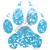 Cat Paw - Chunky Glitter Light Blue - Style A - Yard Card
