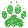 Cat Paw - Chunky Glitter Light Green - Style A - Yard Card