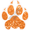 Cat Paw - Chunky Glitter Orange - Style A - Yard Card