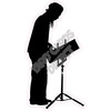 Silhouette - Drummer - Style A - Yard Card
