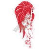 Trinidad Dancer - Red - Style A - Yard Card