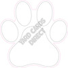 Dog Paw - Solid White - Style A - Yard Card