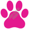 Dog Paw - Solid Hot Pink - Style A - Yard Card