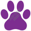 Dog Paw - Solid Purple - Style A - Yard Card