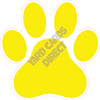 Dog Paw - Solid Yellow - Style A - Yard Card