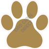 Dog Paw - Solid Old Gold - Style A - Yard Card