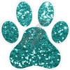 Dog Paw - Chunky Glitter Teal - Style A - Yard Card