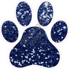 Dog Paw - Chunky Glitter Dark Blue - Style A - Yard Card