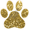 Dog Paw - Chunky Glitter Yellow Gold - Style A - Yard Card