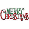 Statement - Chunky Glitter Merry Christmas - Style A - Yard Card