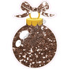 Christmas Ornament - Chunky Glitter Brown - Style A - Yard Card