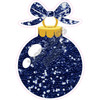 Christmas Ornament - Chunky Glitter Dark Blue - Style A - Yard Card