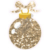 Christmas Ornament - Chunky Glitter Old Gold - Style A - Yard Card