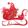 Silhouette - Santa's Slay - Chunky Glitter Red - Style A - Yard Card