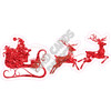 Silhouette - Santa's Slay - Chunky Glitter Red - Style B - Yard Card