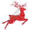 Silhouette - Reindeer - Chunky Glitter Red - Style C - Yard Card