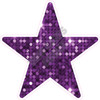 Star - Style B - Large Sequin Purple - Yard Card