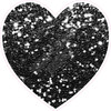 Heart - Style B - Chunky Glitter Black - Yard Card