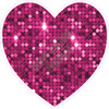 Heart - Style B - Large Sequin Hot Pink - Yard Card