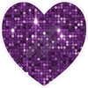 Heart - Style B - Large Sequin Purple - Yard Card