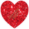 Heart - Style B - Large Sequin Red - Yard Card