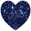 Heart - Style B - Large Sequin Dark Blue - Yard Card