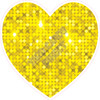 Heart - Style B - Large Sequin Yellow - Yard Card