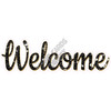 Statement - Welcome - Chunky Glitter Black And Old Gold - Style A - Yard Card