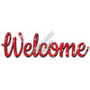 Statement - Welcome - Chunky Glitter Red - Style A - Yard Card