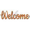 Statement - Welcome - Chunky Glitter Orange - Style A - Yard Card