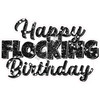 Statement - Happy Flocking Birthday - Chunky Glitter Black - Style B - Yard Card