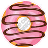 Donut With Chocolate Swirl - Pink Icing - Style A - Yard Card