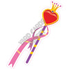 Princess Wand with Heart - Style A - Yard Card