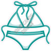 Teal Swimsuit - Style A - Yard Card