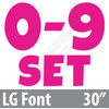 LG 30" 13pc 0-9 - Set - Solid Hot Pink - Yard Cards