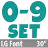 LG 30" 13pc 0-9 - Set - Solid Teal - Yard Cards